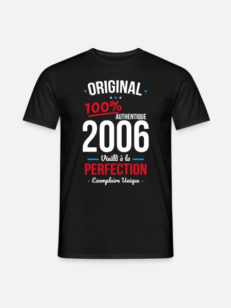 Anniversaire 18 ans - Original 2006 - T-shirt homme - noir