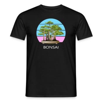Bonsai Bonsai Tree Bonsai Forest - Men's T-Shirt - black - Front - AI Model Male 178 light (178cm)