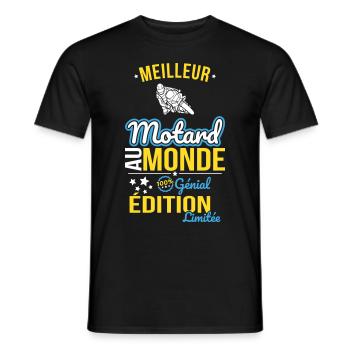 Best Biker in the World - 100% Awesome - Men's T-Shirt - black - Front - AI Model Male 178 light (178cm)