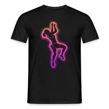 Escalade de bloc Femmes Alpinistes Filles - T-shirt homme - noir - Devant - AI Model Male 178 light (178cm)