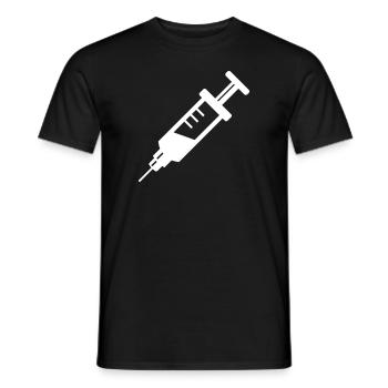 Spritze Injektion - Männer T-Shirt - Schwarz - Vorne - AI Model Male 178 light (178cm)
