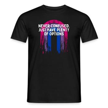 Just Have Plenty of Options Bisexual Positivity Bi - Men's T-Shirt - black - Front - AI Model Male 178 light (178cm)