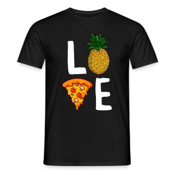 Liebe Ananas Pizza Liebhaber Lustige Hawaiian Pizza - Männer T-Shirt - Schwarz - Vorne - AI Model Male 178 light (178cm)