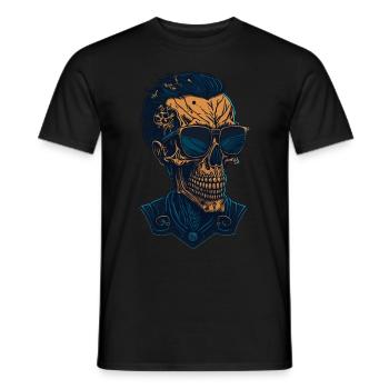 Illustration de crâne de Pop Art - T-shirt homme - noir - Devant - AI Model Male 178 light (178cm)