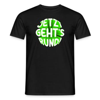 Jetzt gehts rund 3D - Männer T-Shirt - Schwarz - Vorne - AI Model Male 178 light (178cm)