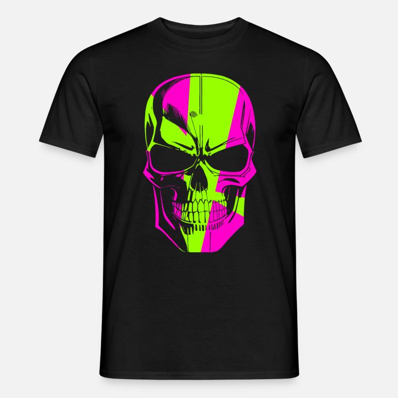 Krasser Techno Skull - Männer T-Shirt - Schwarz