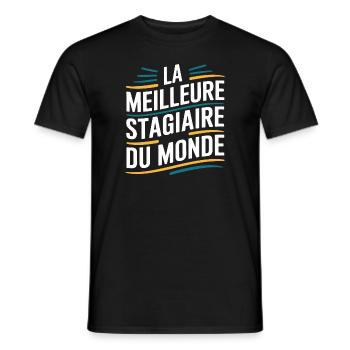 La meilleure stagiaire du monde - T-shirt homme - noir - Devant - AI Model Male 178 light (178cm)