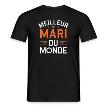 Meilleur mari du monde - T-shirt homme - noir - Devant - AI Model Male 178 light (178cm)