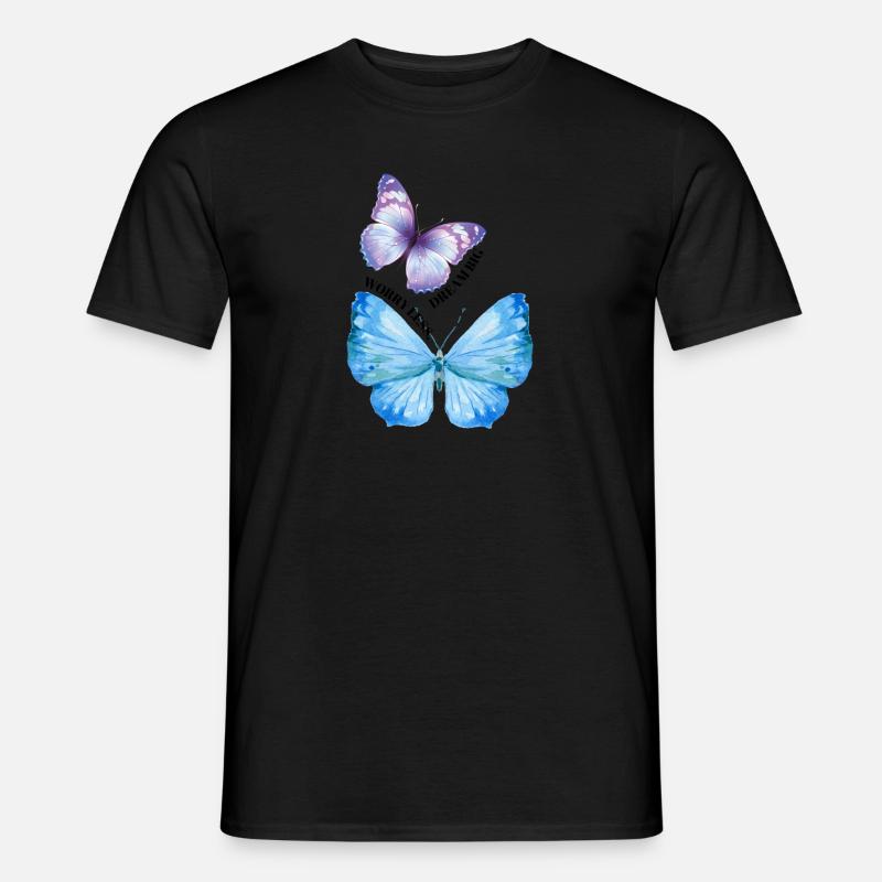 worry less - Männer T-Shirt - Schwarz