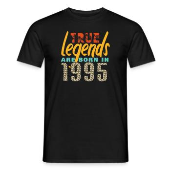 Les vrais légendes sont nés en 1995. Année 2025. - T-shirt homme - noir - Devant - AI Model Male 178 light (178cm)