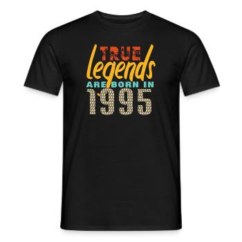 Les vrais légendes sont nés en 1995. Année 2025. - T-shirt homme - noir - Devant - AI Model Male 178 light (178cm)