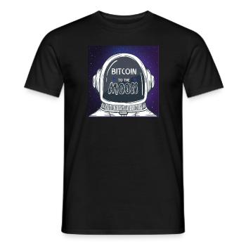 L'astronaute Bitcoin sur la lune - T-shirt homme - noir - Devant - AI Model Male 178 light (178cm)