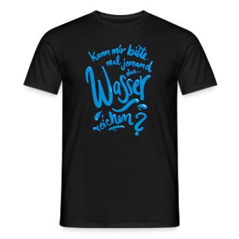 wasser lettering - Männer T-Shirt - Schwarz - Vorne - AI Model Male 178 light (178cm)