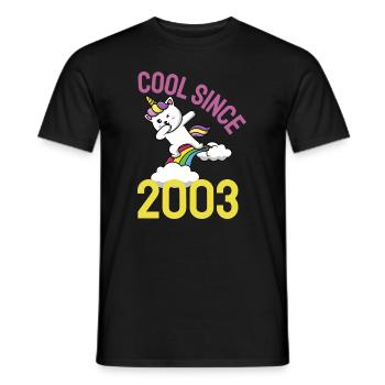 Cool depuis 2003 Dabbing chat 19ème anniversaire - T-shirt homme - noir - Devant - AI Model Male 178 light (178cm)