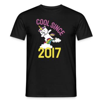 Cool seit 2017 Dabbing Katze 5. Geburtstag - Männer T-Shirt - Schwarz - Vorne - AI Model Male 178 light (178cm)