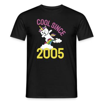 Cool depuis 2005 Dabbing chat 17ème anniversaire - T-shirt homme - noir - Devant - AI Model Male 178 light (178cm)