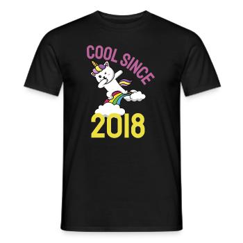 Cool depuis 2018 Dabbing Cat 4ème anniversaire - T-shirt homme - noir - Devant - AI Model Male 178 light (178cm)