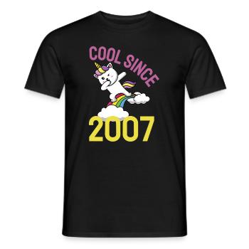 Cool seit 2007 Dabbing Katze 15. Geburtstag - Männer T-Shirt - Schwarz - Vorne - AI Model Male 178 light (178cm)