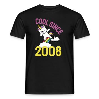 Cool depuis 2008 Dabbing chat 14ème anniversaire - T-shirt homme - noir - Devant - AI Model Male 178 light (178cm)
