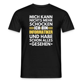 Nicht schockbarer Informatiker - Männer T-Shirt - Schwarz - Vorne - AI Model Male 178 light (178cm)
