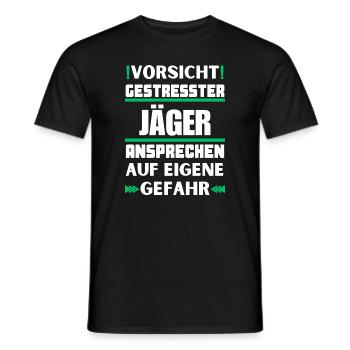 Ne parlez pas à des chasseurs stressés ! - T-shirt homme - noir - Devant - AI Model Male 178 light (178cm)