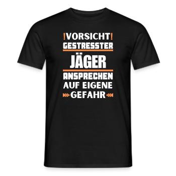 Ne parlez pas à des chasseurs stressés ! - T-shirt homme - noir - Devant - AI Model Male 178 light (178cm)
