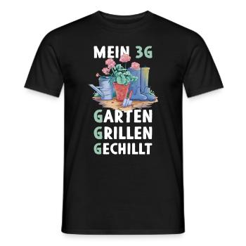 Mein 3G Garten Grillen Gechillt Gärtner Florist - Männer T-Shirt - Schwarz - Vorne - AI Model Male 178 light (178cm)
