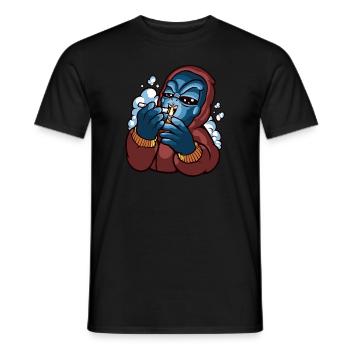 Cannabis Alien Marihuana Weed Kiffer Shirt - Männer T-Shirt - Schwarz - Vorne - AI Model Male 178 light (178cm)