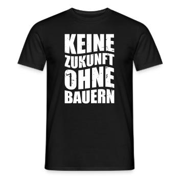 Bauerndemo Bauernprotest Keine Zukunft Ohne Bauern - Männer T-Shirt - Schwarz - Vorne - AI Model Male 178 light (178cm)
