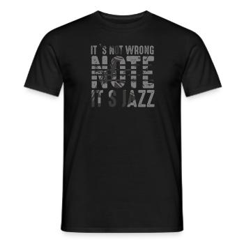 Musik Jazz Bass - Männer T-Shirt - Schwarz - Vorne - AI Model Male 178 light (178cm)