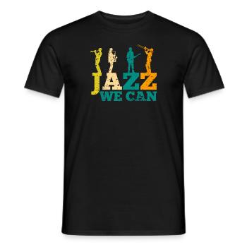 Musik Jazz Bass - Männer T-Shirt - Schwarz - Vorne - AI Model Male 178 light (178cm)