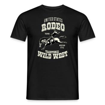 Wild West Rodeo - Männer T-Shirt - Schwarz - Vorne - AI Model Male 178 light (178cm)