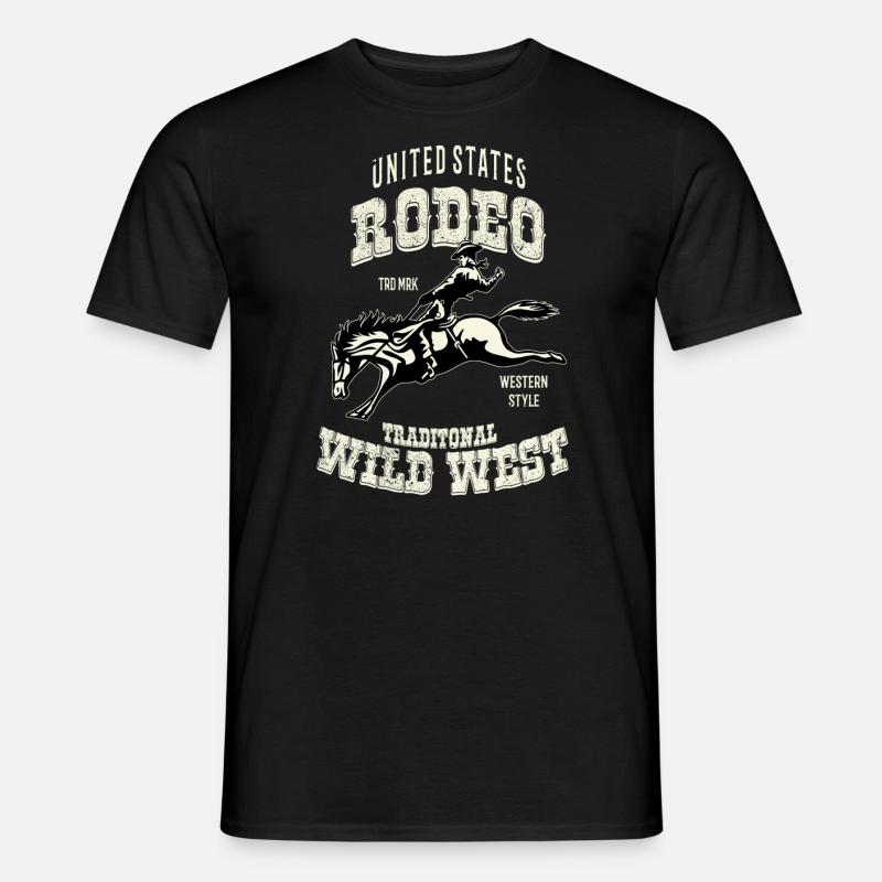 Wild West Rodeo - Männer T-Shirt - Schwarz