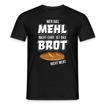 Bäcker Brot backen Mehl Bäckerin lustiger Spruch - Männer T-Shirt - Schwarz - Vorne - AI Model Male 178 light (178cm)