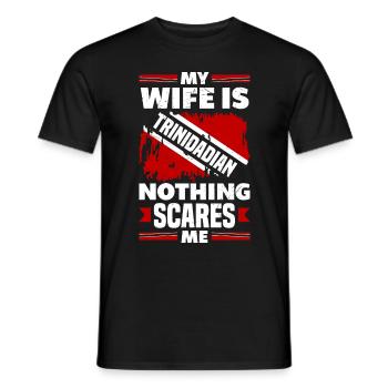 Trinidad and Tobago Flag Trinidadian My Wife Is - Männer T-Shirt - Schwarz - Vorne - AI Model Male 178 light (178cm)