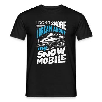 Snowmobile Riding Snowmobiling I Dont Snore Funny - Männer T-Shirt - Schwarz - Vorne - AI Model Male 178 light (178cm)