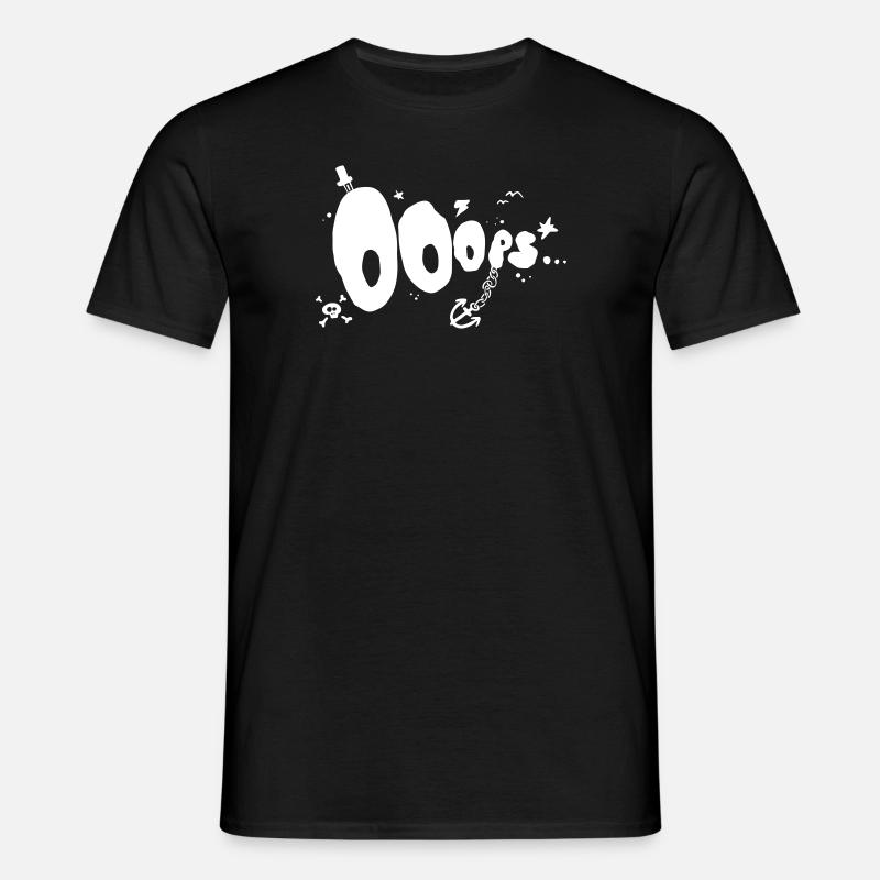Ooops - Männer T-Shirt - Schwarz