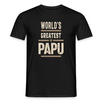 Le plus grand Papu - T-shirt homme - noir - Devant - AI Model Male 178 light (178cm)