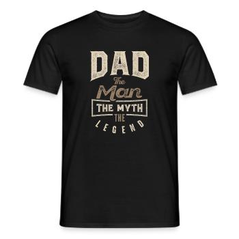 Papa Le Mythe La légende - T-shirt homme - noir - Devant - AI Model Male 178 light (178cm)