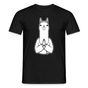 Lama chrétien chrétien - T-shirt homme - noir - Devant - AI Model Male 178 light (178cm)