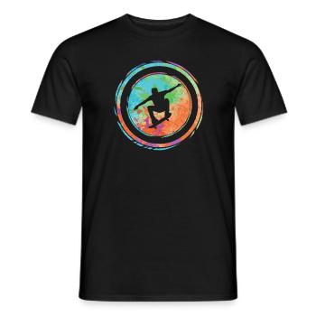 Skater Skateboard Tricks Skateboarding - Männer T-Shirt - Schwarz - Vorne - AI Model Male 178 light (178cm)