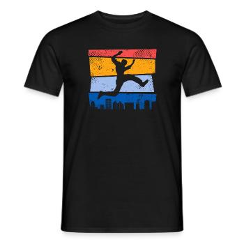 Freerunning Vintage Design Freerunner Parkour - Männer T-Shirt - Schwarz - Vorne - AI Model Male 178 light (178cm)