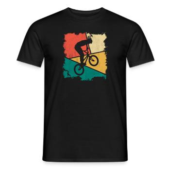 BMX Bike Tricks Cyclist Stunt BMX - Men's T-Shirt - black - Front - AI Model Male 178 light (178cm)
