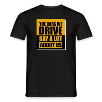 Tuning displacement car tuner gift for anyone who - Men's T-Shirt - black - Front - AI Model Male 178 light (178cm)