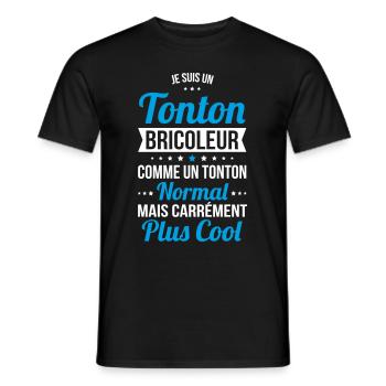 Tonton bricoleur comme tonton normal plus cool - T-shirt homme - noir - Devant - AI Model Male 178 light (178cm)