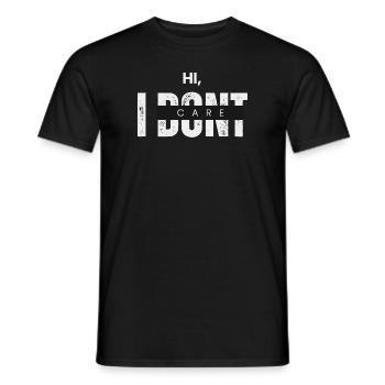 Sarcasm Saying Hi I Don't Care Thanks Humor - Men's T-Shirt - black - Front - AI Model Male 178 light (178cm)