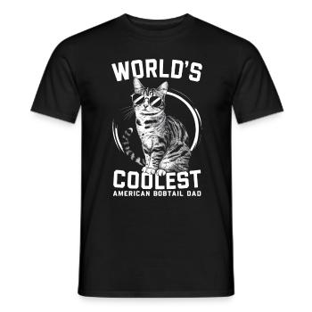 Katze American Bobtail Geschenk - Männer T-Shirt - Schwarz - Vorne - AI Model Male 178 light (178cm)