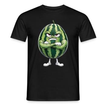 Wassermelone - Männer T-Shirt - Schwarz - Vorne - AI Model Male 178 light (178cm)