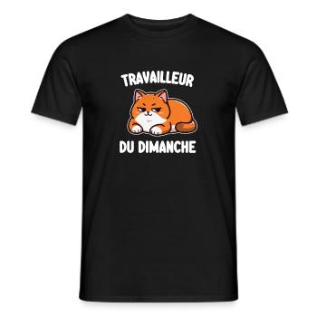travailleur du dimanche - T-shirt homme - noir - Devant - AI Model Male 178 light (178cm)