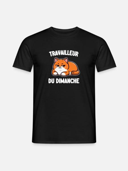 travailleur du dimanche - T-shirt homme - noir